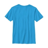 Majica s uzorkom u tirkizno plavoj boji-dizajn iz
