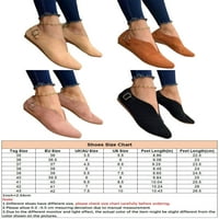 Ženske Ležerne ravne cipele sa šiljastim prstima; udobne mokasine; radne cipele s izrezom u obliku slova u i remenom