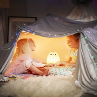 LED noćno svjetlo za djecu, Punjivo kroz silikonsko svjetlo za dječju sobu sa slatkom mačkom i načinom disanja