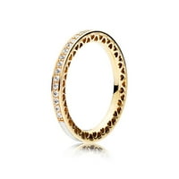 Prsten sjajna srca od 14k zlata sa svjetlucavom srebrnom caklinom prsten od 150186 do 60