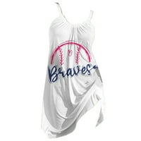 Žene mini haljine ljetna haljina casual baseball print haljina prsluka