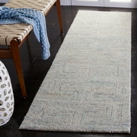 Kolekcija ručno rađeni tepih u tirkizno sivoj boji od 101.