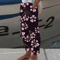 Ženske široke hlače širokih nogavica, prozračne Modne pruge s prugastim printom, klasične rastezljive ravne hlače