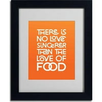 Zaštitni znak likovna umjetnost Iskrena ljubav prema hrani iv Canvas Art by Megan Romo, crni okvir