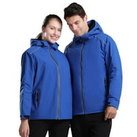 MVeomtd Women i muški vodootporna jakna otporna vjetrova Polarna s reflektirajućom jaknom od jakne jakna retro