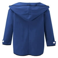 Gomelly Ladies Jacket Open prednji kaput Osbodno nadmašuje žene elegantne zimske kardigan gumbe plava 5xl