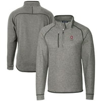Muški rezač & buck heather sive ohio države buckeyes alumni logotip main mainsail džemper-pletena jakna od polu-zipa