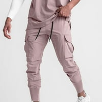 Uorcsa elastična dugačka vanjska labava ležerna modna sportska muških hlača ružičaste