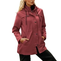 Ženski zimski kaputi, lagana kišna jakna, vanjska kišna jakna s kapuljačom