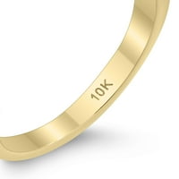 Ženski dijamantni prsten od dva karata od žutog zlata od 10 karata