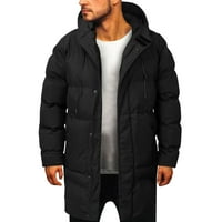 Jakne za muškarce, muški zimski kaput, jakna, ležerni jednobojni kaput s džepom s patentnim zatvaračem, kaput