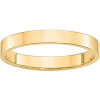 Primarno zlato, karatno žuto zlato, lagani ravni prsten veličine 9,5