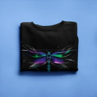 Dragonfly u apstraktnoj umjetnoj dukserici žene -imaga -Shutterstock, žensko malo
