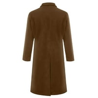 Muškarci plus veličina zimski kaput ovratnik dugih rukava podstavljena kožna jakna Vintage zgušnjavanje jakne