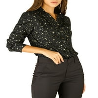 Jedinstveni prijedlozi Ženska bluza s uspravnim ovratnikom i metalnim točkicama u obliku zvijezda
