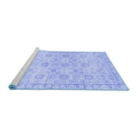 Tradicionalni unutarnji tepisi koji se mogu prati u perilici rublja u perzijskoj plavoj boji, površine 8 stopa