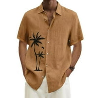 Dizajnerske proljetne ljetne muške Casual pamučne obične košulje kratkih rukava široke košulje