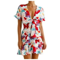 Haljine za žene ljetne boemske Ležerne maksi haljine Za plažu s cvjetnim printom Sundress