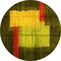 Ahgly Company zatvoreni okrugli sažetak žutih prostirki za suvremene površine, 4 'krug