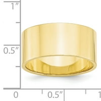 Čvrsti 10k žuto zlato ravni vjenčani prsten