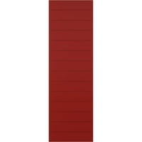 Ekena Millwork 15 W 49 H True Fit PVC Horizontalni sloj Moderni stil Fiksni nosač, vatra crvena