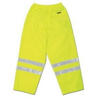 Sigurnosne fluorescentne hlače od poliestera i Pu-a s kontrastnim prugama, elastičnim pojasom i vezicama u struku