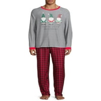 Derek Heart Gnome odmor u skladu s obitelji božićna pidžama Muška odjeća za spavanje, 2-komad, veličine S-2XL