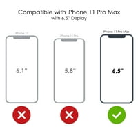 Slučaj za iPhone Pro MA - Prilagođeni ultra tanki tvrdi crni plastični poklopac - crveni crni uzorak damask -