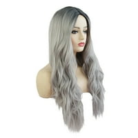 Chaolei perika za žene gradijentna boja ženska duga kosa moda srednje dužine kovrčave perike perike kose za dnevnu