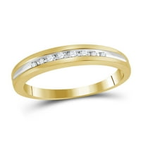 Čvrsta 10k dva tona bijelo i žuto zlato njegov i njezin okrugli dijamantski klaster koji odgovara par tri prstena