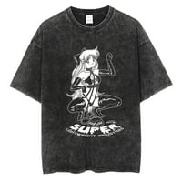 JHPKJMEN HIP HOP Ulična odjeća crna majica Japanski anime mornar Moon Vintage majica Summer Harajuku pamučna majica