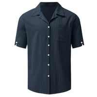 Adviicd muški ljetni modni casual klasični džep od solidne boje jednostruki pamučni i laneni majica majica