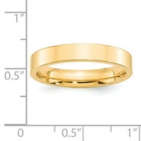 Kvalitetno zlato od 8040 karata-žuto zlato od 8,14 karata, standardni ravni prsten za udobnost-veličina 8,5