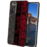 Telefonska futrola za crveno-crno za Samsung Galaxy S za žene darovi muškaraca, mekani silikonski stil šok-Crveno-crna