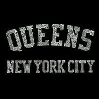 Pop Art Muška premium majica Art majica - Popularne četvrti u Queensu, NY