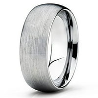 Blesavi kraljevi srebrni volfram Carbide Wedding Ring COUSPLE CONSARD Brushd Flows Unise Band 9