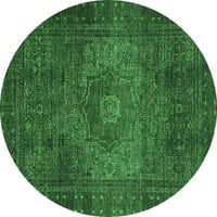 Ahgly Company Unutarnji okrugli sažetak Smaragdno zeleno prostirke moderne površine, 6 'krug