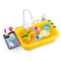 Set igračaka za umivaonik za malu djecu s dječjim kuhinjskim sudoperom za djecu stariju od 3 godine