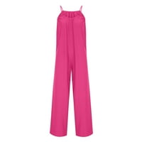 Palazzo hlače za žene teretne hlače hlače visokog struka Podižu se puni vitak bootcut vruće ružičaste l