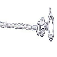 Sterling silver 16 Bo lančić s natpisom, velika ukrašena ogrlica sa bočnim privjeskom