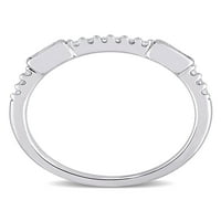 Carat T.W. Dijamantni 14KT bijeli zlato Baguette Polu-Eternity prsten
