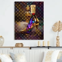 Dizajnirati luksuzni šampanjac i visoka peta I Canvas Wall Art