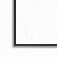 Stupell Industries Sažetak preklapanja geometrijskih oblika Slikanje crne uokvirene umjetničke print zidne umjetnosti,