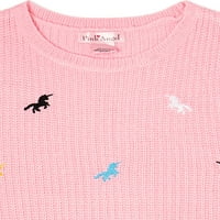 Ružičasti anđeoski pulover od jednoroga za djevojčice, veličine 4-16