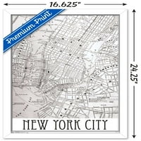 Zidni plakat Njujorške karte, 14.725 22.375