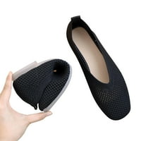 Ecqkame ženske stane cipele zazor ženskih višebojnih krugog nogu cipele lagane meke tenisice casual cipela crna