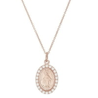 Ogrlica mojih biblijskih ženskih religioznih medaljona u ružičastoj srebrnoj srebr