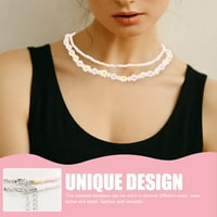 Ogrlice od perli za žene ogrlica od perli ženska slojevita ogrlica choker modna univerzalna ogrlica od perli
