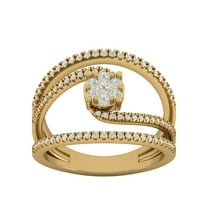 Ženski dijamantni prsten od 10k žutog zlata, veličine 8,5