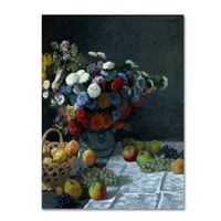 Zaštitni znak likovne umjetnosti cvjetno platno umjetnost 'Mrtvi život s cvijećem i voćem' od Moneta